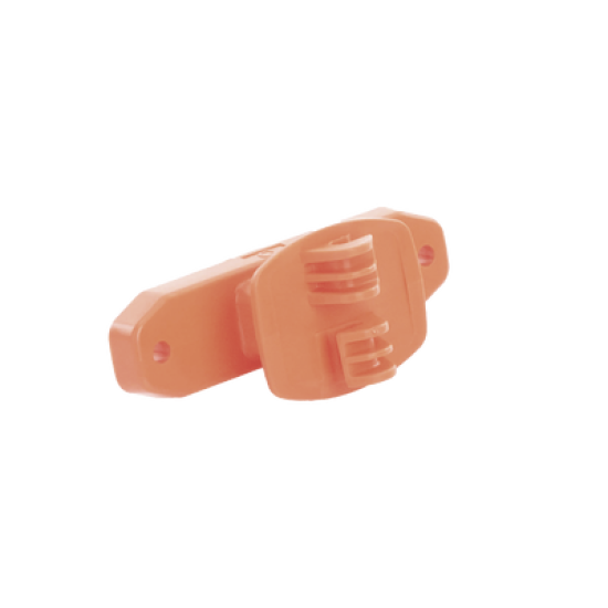 Aislador de Paso color Naranja reforzado para cercos eléctricos, resistente al clima extremoso