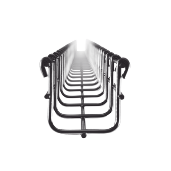 Charola Tipo Malla 54/50 mm, Acabado Electro Zinc, Hasta 43 Cables Cat6, Tramo de 3 Metros