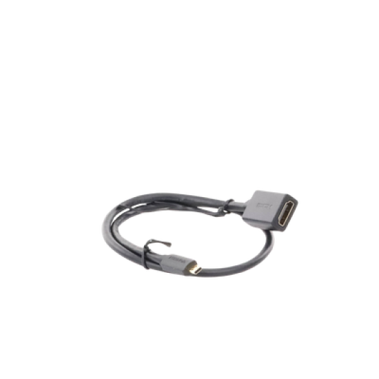 Adaptador Micro HDMI a HDMI (HDMI Tipo D)   / 18Gbps / 4K@60Hz / HDR /  Tecnología 3D / ARC / Carcasa PC+ABS / HDCP/ Longitud de 22 cm