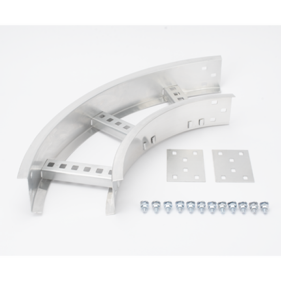 Curva Horizontal de Aluminio de 90° Perfil Z / Peralte 3 1/4