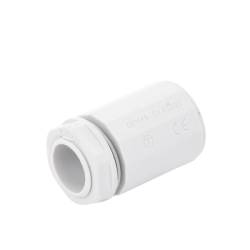 Conector de tubería rígida a caja (Racor), PVC Auto-extinguible, de 25 mm