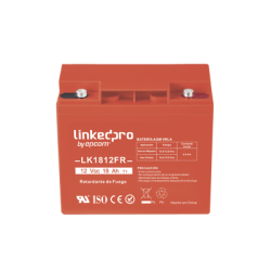 Batería 12 V / 18 Ah / UL / Tecnología AGM-VRLA / Vida útil promedio de 5 años / Retardante a la Flama / Para uso en equipo electrónico, Alarmas de Intrusión / Incendio/ Control de acceso / Video Vigilancia / Term