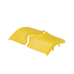 Tapa de Bajada Vertical Exterior de 45º, Para uso con Canaletas 12X4 FiberRunner™, Color Amarillo