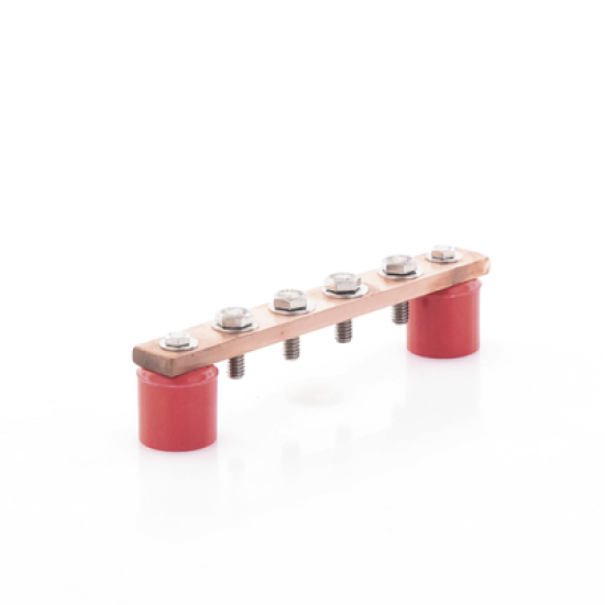 Barra de Unión de Cobre de 4 contactos 