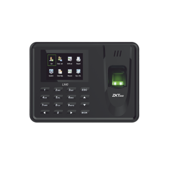 Lector de Huella con Teclado para Control de Asistencia, 500 Huellas, Genera Reporte por USB en Excel, Descarga mediante memoria USB / Incluye Fuente