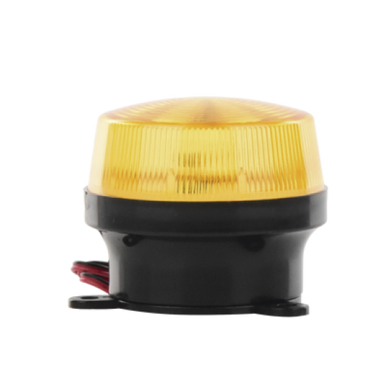 Mini estrobo color Amber con montaje de pestaña.