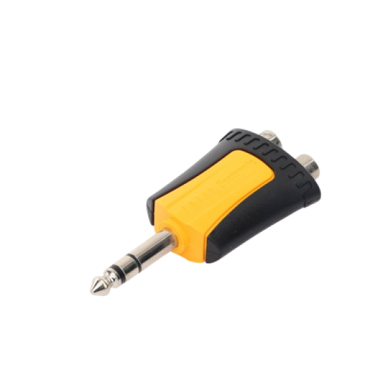 Conector Estéreo |  1/4in - 2 x RCA hembra | Adaptador de Carcasa de Plastico |