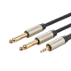 Cable de Audio Premium de 3.5 mm a 6.35mm / Blindaje Interior Múltiple / Transferencia de Audio sin Pérdidas / 5 Metros / Caja de Aleación de Zinc / Amplia Compatibilidad.
