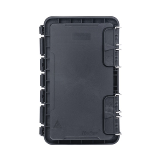 Caja de Distribución de Fibra Óptica, Hasta 96 Empalmes, Exterior IP65, Color Negro
