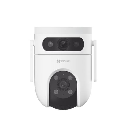 Cámara PT Doble Lente / 10 Megapixel (5MP+5MP) / IA Detección Humana y Vehiculo / Vision Nocturna a Color / Sirena y Luz Estroboscópica / Vista Simultánea de Cámara PT y Cámara Fija / Protección IP65 / Audi