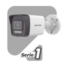 [Dual Light] Bala IP 2 Megapixel / Lente 2.8 mm / 30 mts IR + 30 mts Luz Blanca / Micrófono Integrado / ACUSENSE Lite / Exterior IP67 / H.265 / PoE  / Micro SD