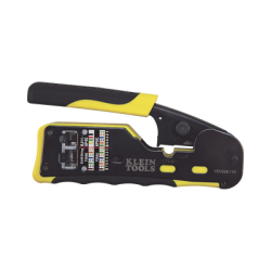 Ponchadora/Pelacables/Cortacables con Matraca para Conectores Pass-Thru RJ45 y Conectores Estándar RJ11/RJ12.