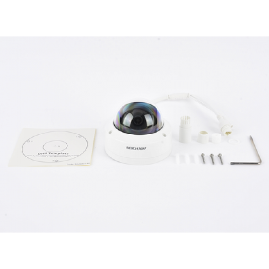 Domo IP 4 Megapixel / Lente 2.8 mm / 30 mts IR / WDR 120 dB / Exterior IP67 / Hik-Connect P2P / H.265+ / PoE / ONVIF
