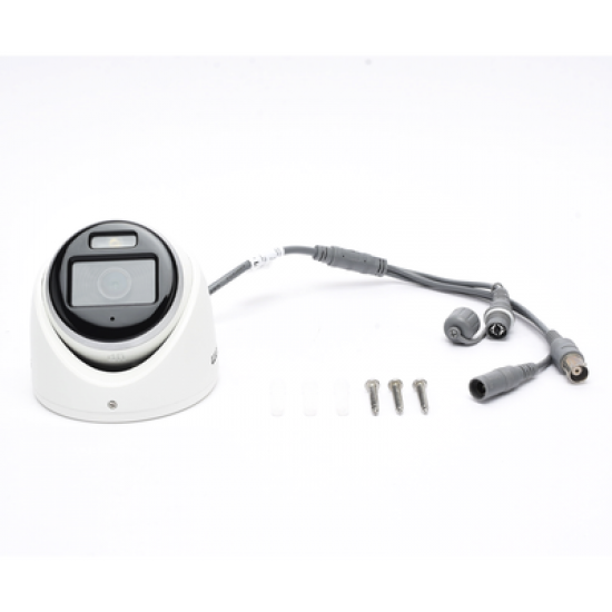[ColorVu] Turret TURBOHD 3K (5 Megapixel) / Lente 2.8 mm / Micrófono Integrado / Imagen a Color 24/7 / 20 mts Luz Blanca / Exterior IP67 / dWDR / 4 Tecnologías