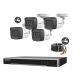 Kit TURBOHD 5 Megapixel / DVR 4 Canales / 4 Cámaras de 5 Megapixel con Micrófono Integrado / 4 Cables 18 Metros / Fuente de Poder Profesional 
