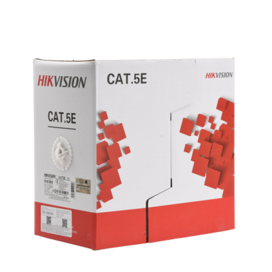 Bobina de Cable UTP 305 Metros / Cat5E (24 AWG) / Color Blanco / PVC (CM) / Uso en Interior / 100% Cobre / Aplicaciones de CCTV y Redes de Datos