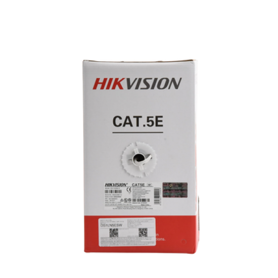 Bobina de Cable UTP 305 Metros / Cat5E (24 AWG) / Color Blanco / PVC (CM) / Uso en Interior / 100% Cobre / Aplicaciones de CCTV y Redes de Datos