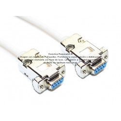 Cable Null Modem DB9 hembra a DB9 hembra de 3 m