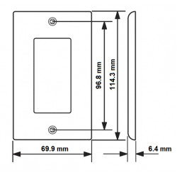 Placa Tapa Decora HDMI 1.4 + USB 2.0 en ABS