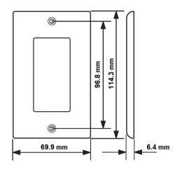 Placa Tapa Decora HDMI + USB 2.0 + Cat6