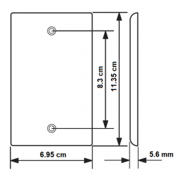 Placa Tapa XLR soldable hembra + Frame Keystone en Acero Inoxidable