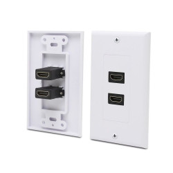 Placa Tapa doble HDMI en ABS