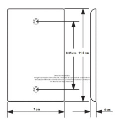 Placa Tapa doble USB 2.0 pigtail en Acero Inoxidable
