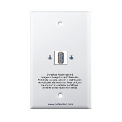 Placa Tapa USB 3.0 tipo A en ABS