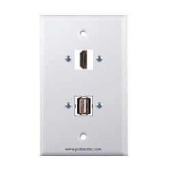 Placa Tapa HDMI + USB 2.0 en ABS