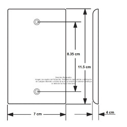 Placa Tapa XLR Canon Neutrik doble soldable en Acero Inoxidable