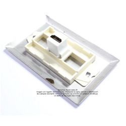 Placa Tapa HDMI en Acero Inoxidable