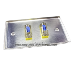 Placa Tapa doble VGA en Aluminio