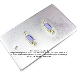 Placa Tapa doble VGA en Aluminio