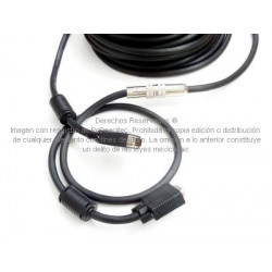 Cable SVGA (HD15) conexión rápida FASTERCONNECT 10 m con DIN de unión