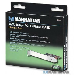 Tarjeta SATA 6 Gbs PCI Express 2 puertos internos