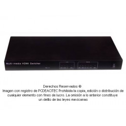 Switch de video HDMI, DVI, RGB, Toslink y RL con control remoto