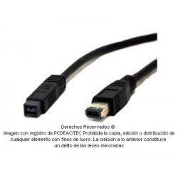 Cable FireWire 800 a 400 de 9 a 6 pines 3 m