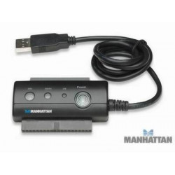 Convertidor USB 2.0 a SATA-IDE con fuente de alimentación
