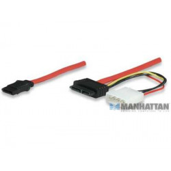 Cable SATA macho/ SATA macho/ Mólex energía interno