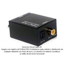 Convertidor de audio análogo a digital. RCA a Toslink más RCA coaxial digital