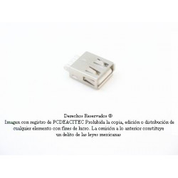 Conector USB hembra tipo A para armar, soldable