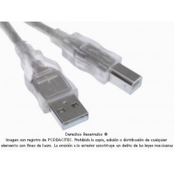 Cable extensión USB 2.0 AB macho a macho de 1.8 m
