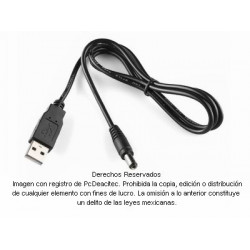 Cable USB a jack de energía 5.5 x 2.1 mm de 1 m