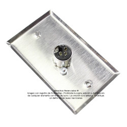 Placa Tapa XLR Canon soldable en Acero Inoxidable