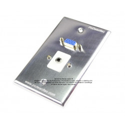 Placa Tapa VGA + Audio Jack 3.5 mm IDC en Al