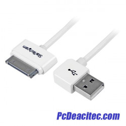 Cable Cargador 1m Conector Dock  Apple 30 Pines a USB en Ángulo Derecho iPod, iPhone, iPad