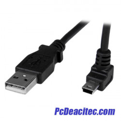 Cable 0.5 m USB 2.0 A a mini B 90° hacia Arriba
