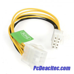 Cable Extensión 20 cm de 8 Pines EPS Alimentación Fuente ATX