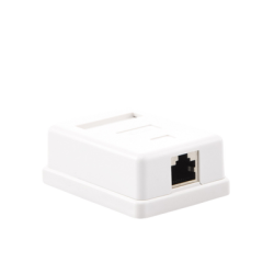Caja de pared con 1 puerto Keystone, incluye jack STP Cat5e