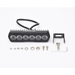 Luz de Trabajo Ultra brillante Rectangular, 6 LED, 1300 Lúmenes, 12-24 Vcd